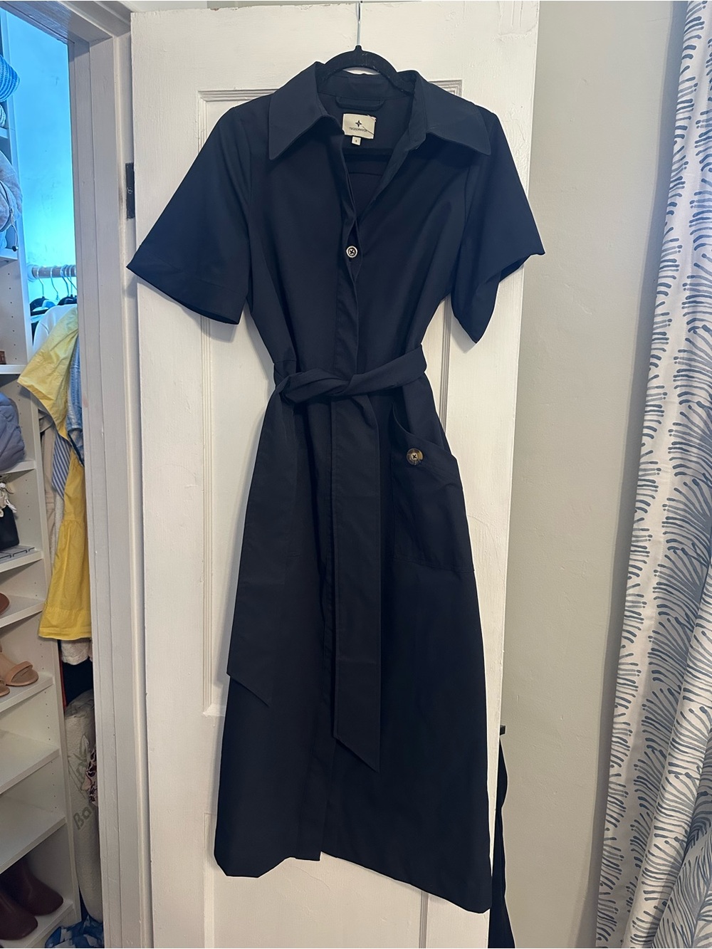 Tuckernuck Navy Jacqueline Midi Dress - S - Picture 3 of 5